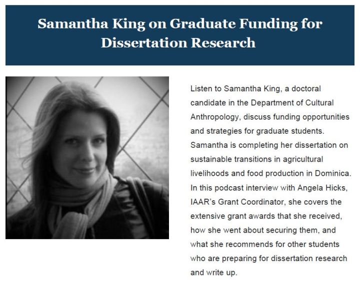 IAAR Interview on Successful Grant&nbsp;Writing